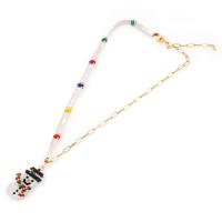 Glass Seed Beads Necklace, Japanese Glass Seed Bead, with Stainless Steel, fashion jewelry 17.5CM Approx 22 cm 