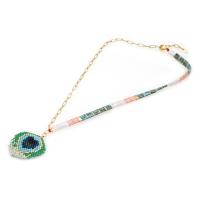 жемчужное стеклянное ожерелье , Японский Стекло бисера, ювелирные изделия моды, Много цветов для выбора, 17.5cm, длина:Приблизительно 22 см, продается Strand