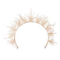 Bridal Tiaras, Zinc Alloy, gold color plated, for woman 