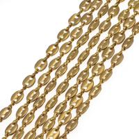 Brass Bar Chain, plated, DIY metallic color plated, 8*6mm 