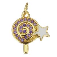 Cubic Zirconia Micro Pave Brass Pendant, plated, fashion jewelry & DIY & for woman & with cubic zirconia Approx 3.5mm 