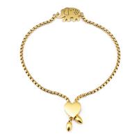 Stainless Steel Charm Bracelet, fashion jewelry & Unisex, gold 