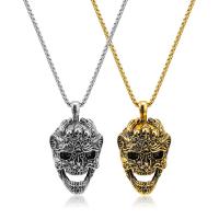 Stainless Steel Jewelry Necklace, Skull, fashion jewelry & for man 