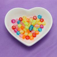 Acryl Alphabet Perlen, Zinklegierung, nachhaltiges & verschiedene Größen vorhanden, keine, 100PCs/Tasche, verkauft von Tasche
