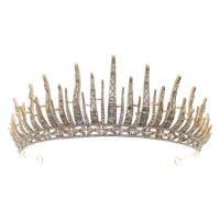 Bridal Tiaras, Zinc Alloy, with Rhinestone, Crown, plated, for woman 