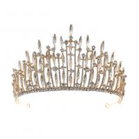 Bridal Tiaras, Zinc Alloy, gold color plated, for woman 