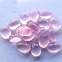 Cabochon cristal naturel, quartz rose, ovale, poli, DIY & normes différentes pour le choix, rose, Vendu par PC