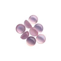 Quartz Cabochon, Rose Quartz, Round, polished, DIY pink 