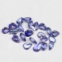 Gemstone Cabochons, Natural Zoisite, Teardrop, polished, DIY & faceted, purple, 3*4mm 
