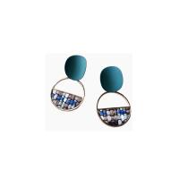 Zinc Alloy Drop Earring, with 925 Sterling Silver, painted, fashion jewelry Approx 4.5 cm 