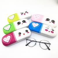 Glasses Case, Iron, with PU Leather, portable & durable, Random Color 