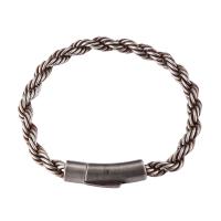 Men Bracelet, 316L Stainless Steel, plated, fashion jewelry, silver color, 6MM Approx 204 mm 