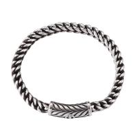 Men Bracelet, 316L Stainless Steel, plated, fashion jewelry, silver color, 6mm Approx 230 mm 