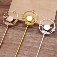Hair Stick Findings, Zinc Alloy, with Iron, plated, DIY 