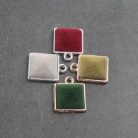 Acrylic Jewelry Pendant, with Flocking Fabric,  Square & DIY 18*14*4mm Approx 1mm 
