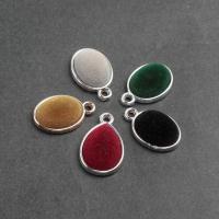 Acrylic Jewelry Pendant, with Flocking Fabric, Ellipse & DIY 20*12*4mm Approx 1mm 