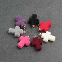 Acrylic Jewelry Pendant, Cross & DIY 20*12*2mm 