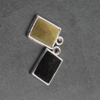 Acrylic Jewelry Pendant, with Flocking Fabric, Rectangle & DIY 19*10*3mm Approx 1mm 