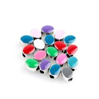 Perle acrylique, ellipse, différentes couleurs et motifs pour le choix & DIY, plus de couleurs à choisir, 10*8*7mm Environ 3mm, Vendu par PC