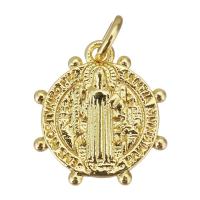 Brass Jewelry Pendants, gold color plated Approx 3mm 