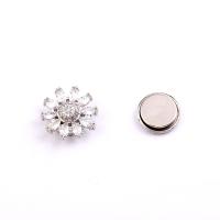 Cubic Zirconia Brooch, Brass, fashion jewelry & for woman & with cubic zirconia, white 