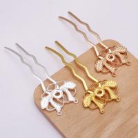 Hair Stick Findings, Brass, with Zinc Alloy, plated, DIY 