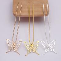 Hair Stick Findings, Brass, with Zinc Alloy, plated, DIY 