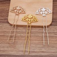 Hair Stick Findings, Iron, with Zinc Alloy, plated, DIY 