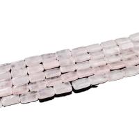 Natural Rose Quartz Beads, Rectangle, polished, DIY, pink 