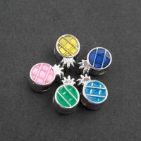 Émail acrylique perles, ananas, différentes couleurs et motifs pour le choix & DIY, plus de couleurs à choisir, 15*10*7mm Environ 3mm, Vendu par PC