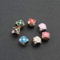 Émail acrylique perles, fleur, différentes couleurs et motifs pour le choix & DIY, plus de couleurs à choisir, 8*9*8mm Environ 5mm, Vendu par PC