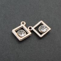 Acrylic Jewelry Pendant,  Square, DIY, golden, 17*14*5mm Approx 1mm 