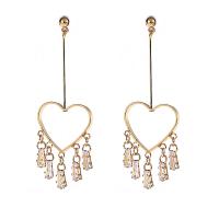 Cubic Zirconia Micro Pave Brass Earring, fashion jewelry & for woman & with cubic zirconia 