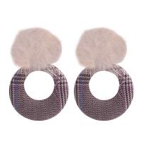 Stoff Tropfen Ohrring, Modeschmuck & für Frau, keine, 40x68mm, verkauft von Paar