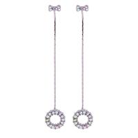 Zinc Alloy Rhinestone Drop Earring, fashion jewelry & for woman & with rhinestone 