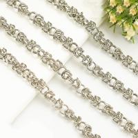 Iron Rope Chain, silver color plated, DIY 