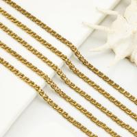 Brass Curb Chain, gold color plated, DIY 