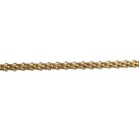 Latón soldada cadena, metal, chapado en color dorado, Bricolaje, 11x9.5mm, Vendido por m