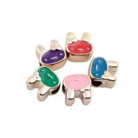 Émail acrylique perles, lapin, différentes couleurs et motifs pour le choix & DIY, plus de couleurs à choisir, 12*12*6mm Environ 4mm, Vendu par PC