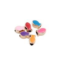 Émail acrylique perles, poisson, différentes couleurs et motifs pour le choix & DIY, plus de couleurs à choisir, 14*9*8mm Environ 5mm, Vendu par PC