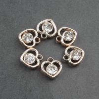 Acrylic Jewelry Pendant, Heart, DIY, golden, 13*12*5mm Approx 2mm 