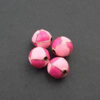 Enamel Acrylic Beads, Round, DIY, pink, 18*18mm Approx 4mm 