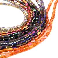 Oval Crystal Beads, Ellipse, plated & DIY & faceted 6*4*3mm 