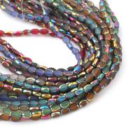 Perles de cristal ovales, ellipse, Placage, différentes couleurs et motifs pour le choix & DIY & facettes, plus de couleurs à choisir, 6*4*3mm, Vendu par brin