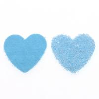 Poignées de cheveux Accessoires d'interface, résine, coeur, DIY, bleu, 50*53*3mm, Vendu par PC