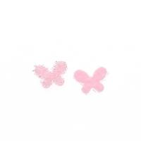 Hair Clip Cabochon Finding, Resin, Butterfly, DIY, pink, 19*24*3mm 