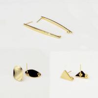 Brass Earring Drop Component, plated 