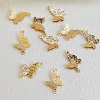 Brass Jewelry Pendants, Butterfly, 18K gold plated, DIY 