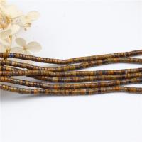 Perle Agate bambou naturel, Plat rond, poli, DIY, Jaune Vendu par brin