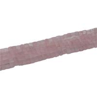 Abalorio De Cuarzo Rosa Natural, cuarzo rosado, Cuadrado, pulido, Bricolaje, Rosado, 4x4mm, 86PCs/Sarta, Vendido por Sarta